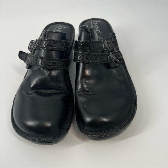 Boc Born black leather slip in mules slides size 9 - Picture 2 of 5